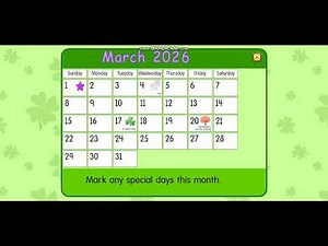 March 2026 Starfall calendar