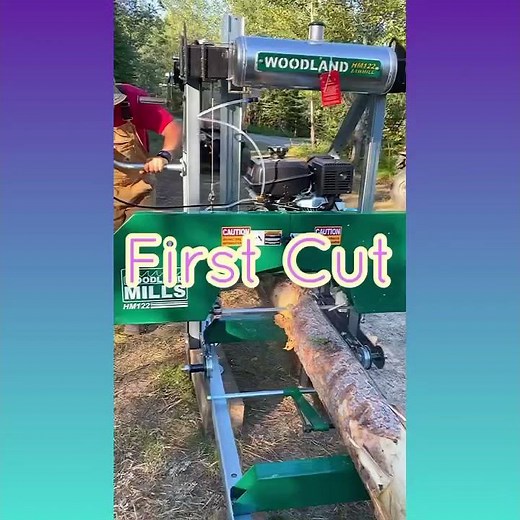 Milling wood from our land on my new Woodland Mills HM122 portable sawmill.