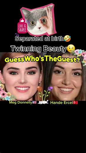 Hande Erçel lookalike American Actress Meg Donnelly🫢 #twinning #celebritylookalike