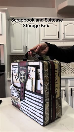 This is a two-part tutorial project you’re going to want in your mini album library. The suitcase and album can be purchased separately. The suitcase is sized to fit multiple albums from my shop, making it a versatile piece you can reuse again and again. The album is truly unique, combining custom-designed pages with traditional plastic scrapbook sleeves for the best of both worlds. A full supply list is included in the tutorial. This project works with endless paper collection themes. I’m featu