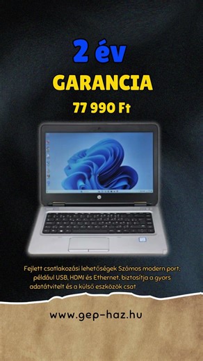 🔥 HP ProBook 640 G3 – Megbízható üzleti laptop kedvező áron! 💼 | i5 | SSD