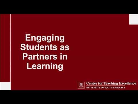 Engaging Students as Partners in Learning