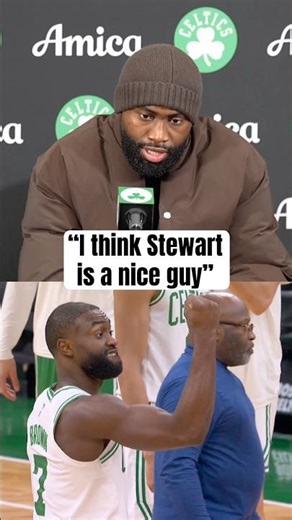 JB on his scuffle with Isaiah Stewart 😅 (via ‪@CelticsCLNS‬)