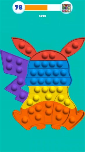 Colourfull Rabbit popit #games #popitspinner #fidgettoysplus #youtubeshorts #gaming #popit #funny