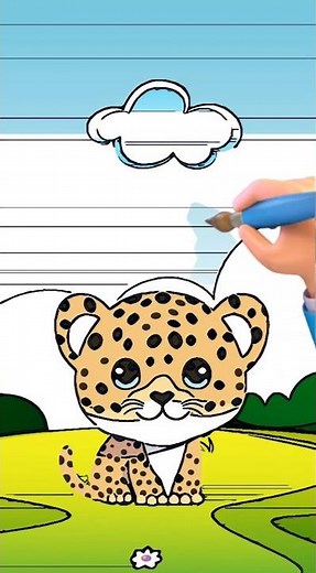 FAST AND FUN: Draw a Cheetah with Speed and Style 🎶🎨