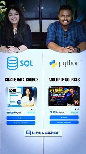 ✅Sql vs Python . You Choose. #sql #python #dataanalytics #dataanalysis #dataanalyst #dataanalysis
