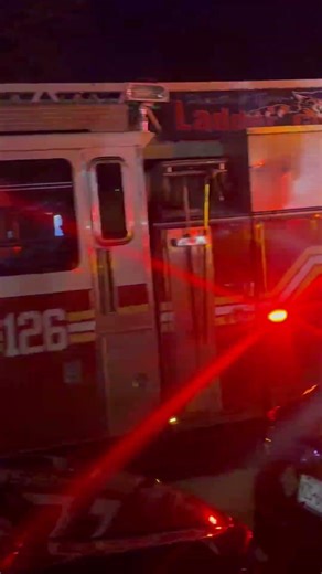 FDNY Ladder 126 “Princeton Street Tigers “ taking up from a Queens All Hands Box 6054