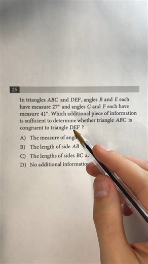 SAT Masterclass™ | Get a 1500+ SAT | Congruent triangle question SAT. DM me “SAT” to get a 1550+ on the SAT. #sat #studytips #highschool #college #testprep | Instagram