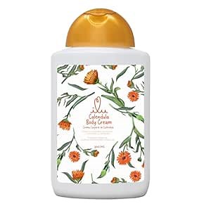 ILU Calendula Body Cream 300 ml – moisturizing cream, water-based hydration for sensitive dry skin, plant-powered body lotion