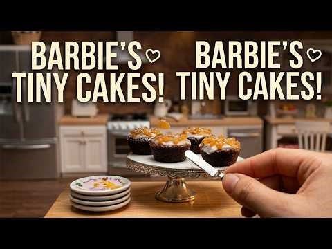 Miniature Chocolate Cake Baking | Adorable Barbie Cake Tutorial
