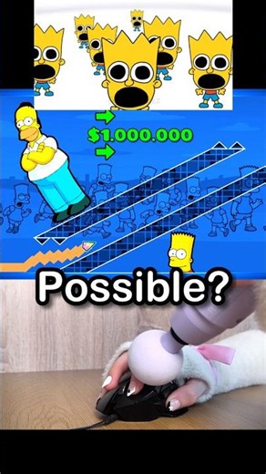 Is This The HARDEST Homer Simpson Wave Corridor Challenge In Geometry Dash? 🤔 #shorts #geometrydash