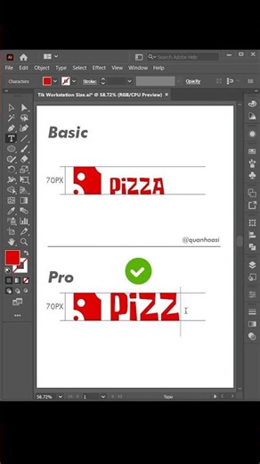 Pixel align in logo design #pixel #logo #tutorial #illustrator #quanhoasi