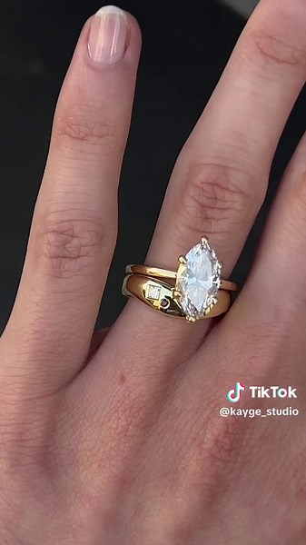 Unique Wedding Rings with Garnet and Diamonds