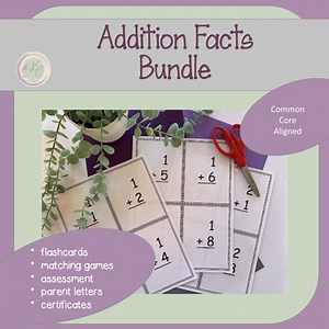 Addition Facts-2OA.1-2nd Grade (flashcards, assessments, parent letters)