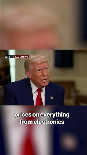 Trump defends tariff policy in testy exchange during ABC interview #shorts