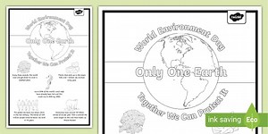 World Environment Day Colouring Facts Poster