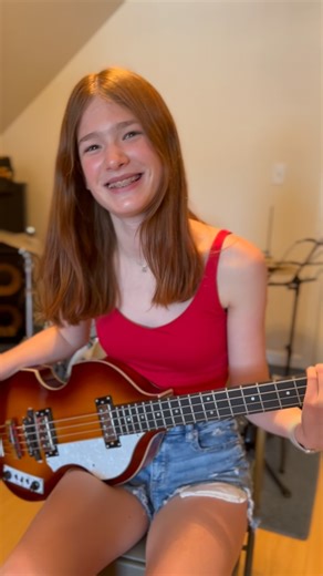 Ruby Adams on Instagram: "Thanks to all who voted to help me pick my next Beatles bass line! I’m super excited to start practicing on my @insidehofnerguitars bass, The Red Panda 💥🐼🎸 I’ll be sure to post an update on my progress! ❤️ - - - - - #thebeatles #paulmccartney #hofnerbass #basslove #basslife #instabass #instaofbass #bassgram #bassguitarnation #basspractice #basslines #notreble #funkbass #bassistsofinstagram #baixistas #basspractice #weplaybass #bassist #oneminutebass #bassplayeruniver