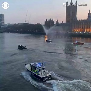 WATCH: Members of London's emergency services lined Westminster Bridge on Thursday and showed their gratitude for frontline medical workers. | CBS News