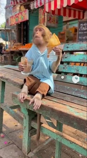 Ouch! Poor Monkey Loses Samosa