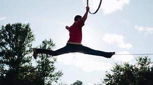 Extreme Sits On Twine On Cable Stock Footage Video (100% Royalty-free) 1032382901 | Shutterstock