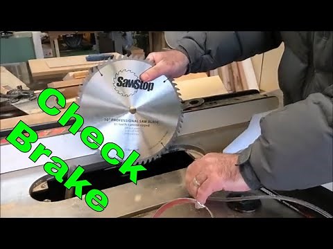 Changing A Blade on a Sawstop Table Saw