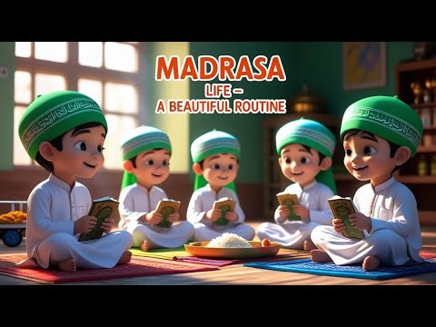 Beautiful Madrasa Routine 3D | Quran Recitation, Food Time & Discipline”