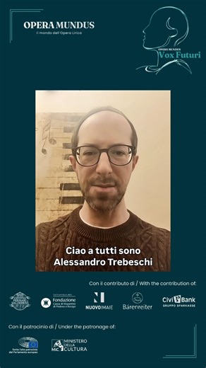 Opera Mundus APS ETS on Instagram: "🎭 Vox Futuri | Giuria Oggi vi presentiamo Alessandro Trebeschi, casting manager del Teatro Grande di Brescia @teatrogrande , del Festival della Valle d'Itria a Martina Franca @festivalvalleditria e membro della giuria di Opera Mundus – Vox Futuri. Un saluto speciale per i giovani artisti che stanno costruendo il futuro dell’opera. 🔗 www.operamundus.com #VoxFuturi #OperaMundus #Concorsolirico #operacompetition #cantolirico"