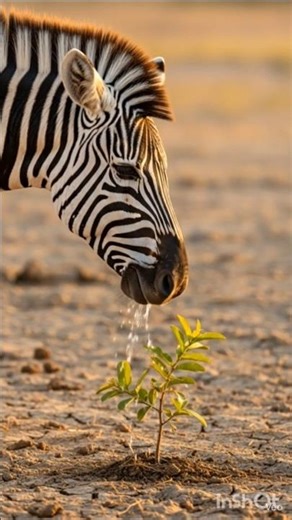 A zebra saved a Guava plant #ai #tree #save #water
