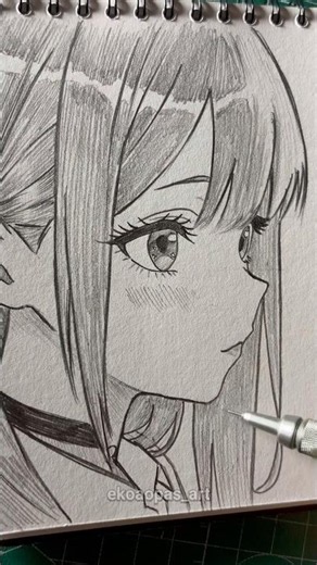 How to draw anime girl face #drawing #art #animeart #shorts