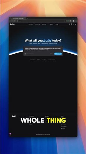 This Free AI Tool Builds Apps For You | Bolt.new #aitools #shorts