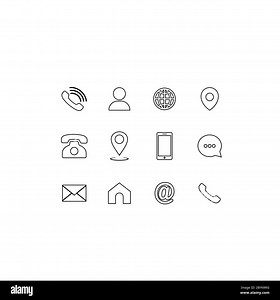 Set of communication icons set modern button . Phone, mobile phone, mail on isolated background for applications, web, app. EPS 10 vector Stock Vector Image & Art - Alamy