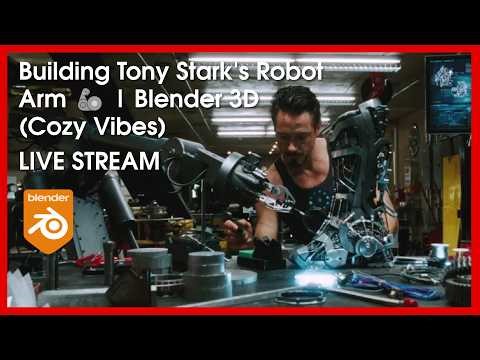 Building Tony Stark's Robot Arm 🦾 | Blender 3D (Cozy Vibes) - Part 2