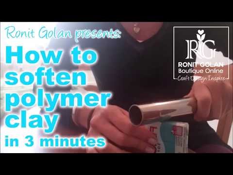 How to soften polymer clay in 3 minutes by Ronit Golan.