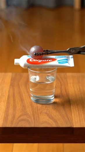 1000°C Red Hot Ball Vs Toothpaste #asmr #experiment #asmrsounds #shorts #viral