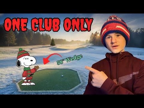 I Played Snow Golf with ONE Club and This Happened!!❄️⛳️