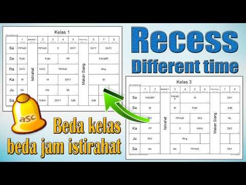 Jam Istirahat Berbeda Antar Kelas Tanpa Bentrok Tutorial ASC Timetables