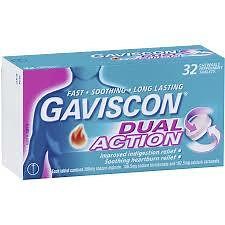 Gaviscon Dual Action Tablets Chewable Peppermint 32 Pack