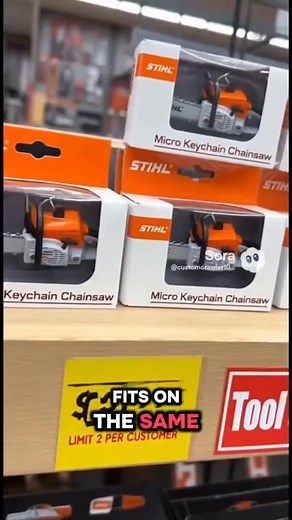 17K views · 53 reactions |  CHAINSAW KEYCHAIN FOR OUTDOOR LOVERS! Realistic pruning/forest fire chainsaw design, durable ABS material, compact portable size. Perfect key ring/backpack charm – show off your tool passion! | Medina Steinhoff Laquan | Facebook