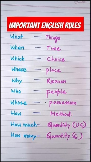 What /which/who/whose /how uses rules in #english #education #grammar #englishtips