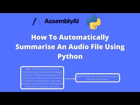 How To Summarise An Audio File In Python | Speech Recognition using Python