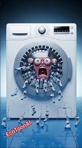 Haunted Washing Machine & Banana Peel Trap | 3D Horror Comedy #shorts