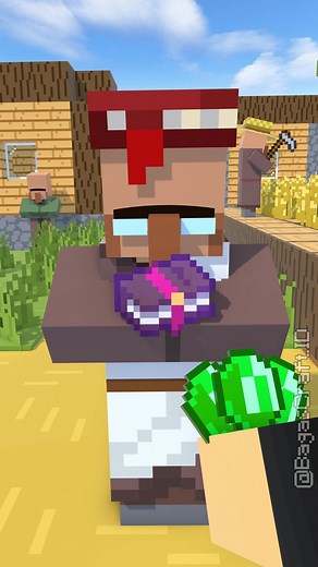 Villager Mengambil Bonus Emerald di Minecraft