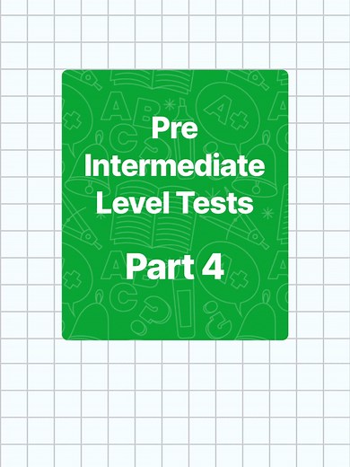 Pre Intermediate Level Tests: Part 4 Comment your result! #englishgrammar #englishgrammattest #ispeakupenglish #ispeakup #englishlearning #learnenglish #grammarquiz #englishlanguage #englishlessons #english