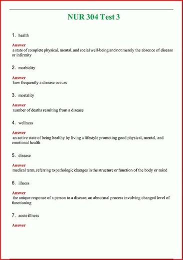 Nur 304 Latest Test 4 Graded A Passed New Full Exam Actual video
