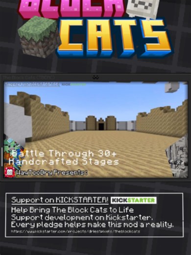 The Block Cats is FREE. ❤️ The Kickstarter just helps us get the mod out faster while staying true to the original vision. Link in bio! 🐱 . . . #battlecats #thebattlecats #minecraft #minecraftmod