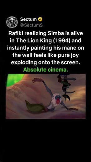The Lion King (1994) — Rafiki Scene