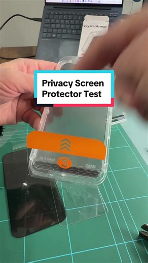Testing out the new Crystal Armor Privacy Screen Protectors with Anti-impact! 100% Dust Free Screen Protector. Anti Fingerprint. Easy to install. Bubble Free. Anti Scratch. Case Friendly. Sensitive Touch. Pack of 2 #tiktokmademebuyit #tiktokshop #screenprotector #privacyscreen #test