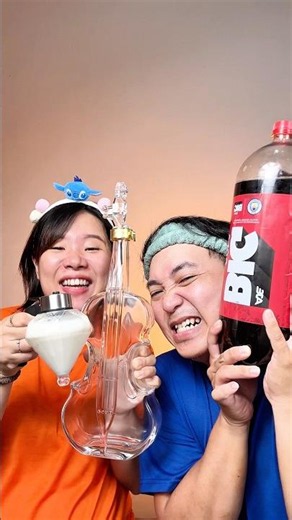 DRINKING SODA MIXED WITH MILK TO MAKE IT CHOCOLATE🥛‼️ #funnyvideo #asmr #shorts #funny #drink #mu...