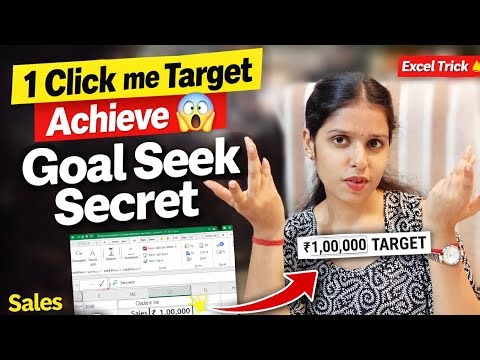 Goal Seek in Excel Hindi Full Tutorial | 1 Lakh Sales Target Kaise Achieve Kare Step by Step