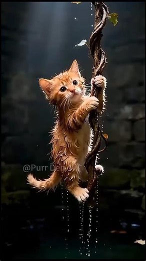 A KITTEN WAS SAVED BY A DOG 🤍 #youtubeshorts #shorts #cutecat #dog #rescue #viral